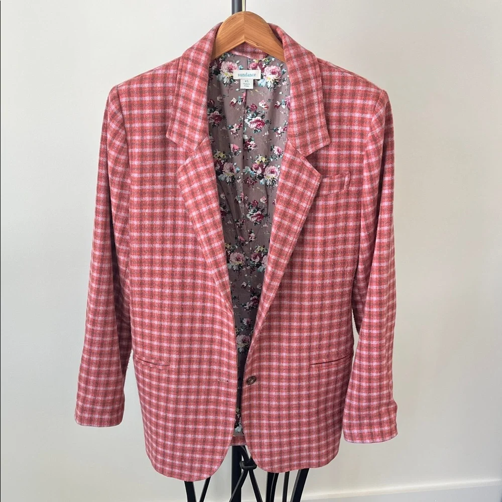 Sundance Pink Checkered Blazer “The Lisa” - Picture 1 of 6